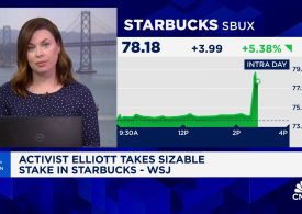 Activist Elliott reportedly has a significant stake in Starbucks, in talks with management