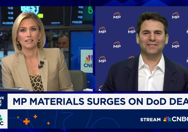 Pentagon to become largest shareholder in rare earth miner MP Materials; shares surge 50%
