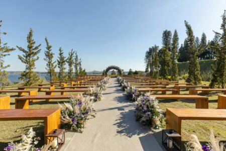 Local Wedding Venues Generate Revenue Through Micro-Wedding Package Upsells Elegant outdoor wedding venue setup with tables and chairs arranged for intimate ceremony