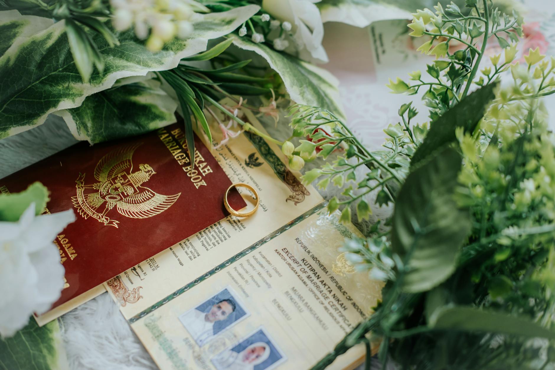 Wedding planning materials and documents spread on table showing package options and pricing