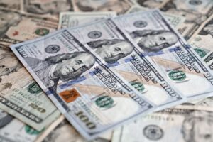 Close-up of U.S. Treasury bond certificates representing government fixed income securities