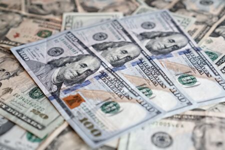Close-up of U.S. Treasury bond certificates representing government fixed income securities