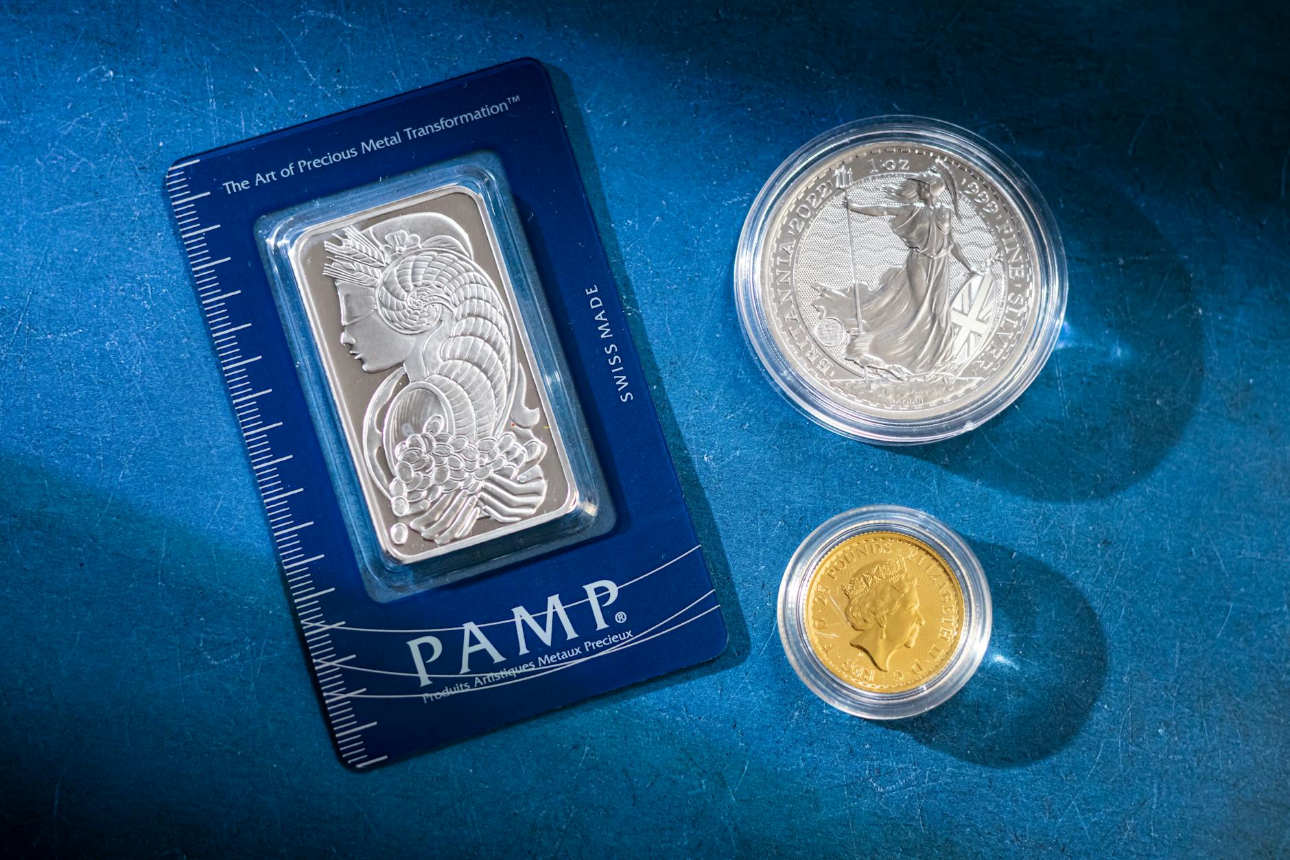 Stacked gold bullion bars representing precious metal commodity investments
