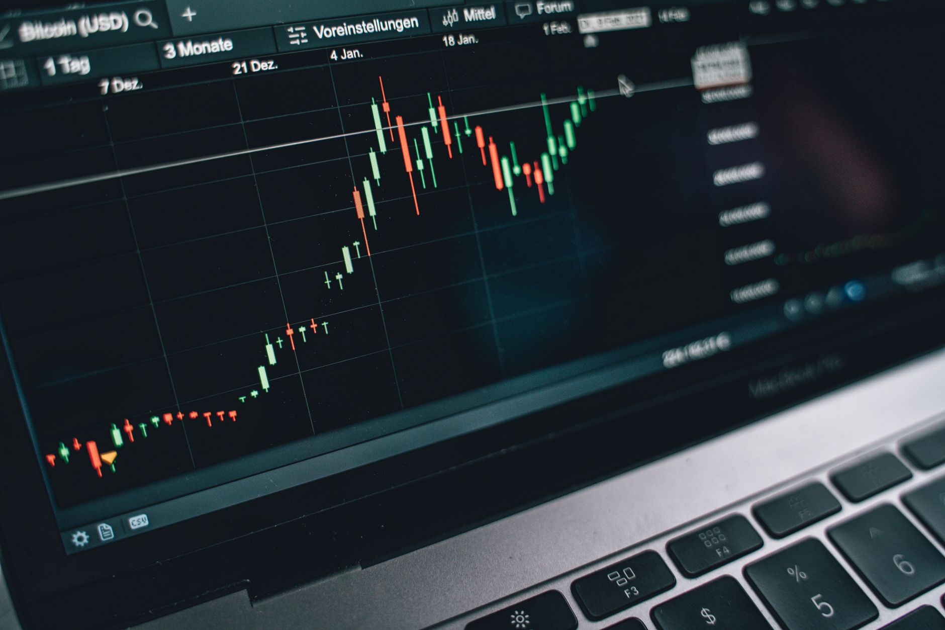 Institutional investment trading floor with financial data screens