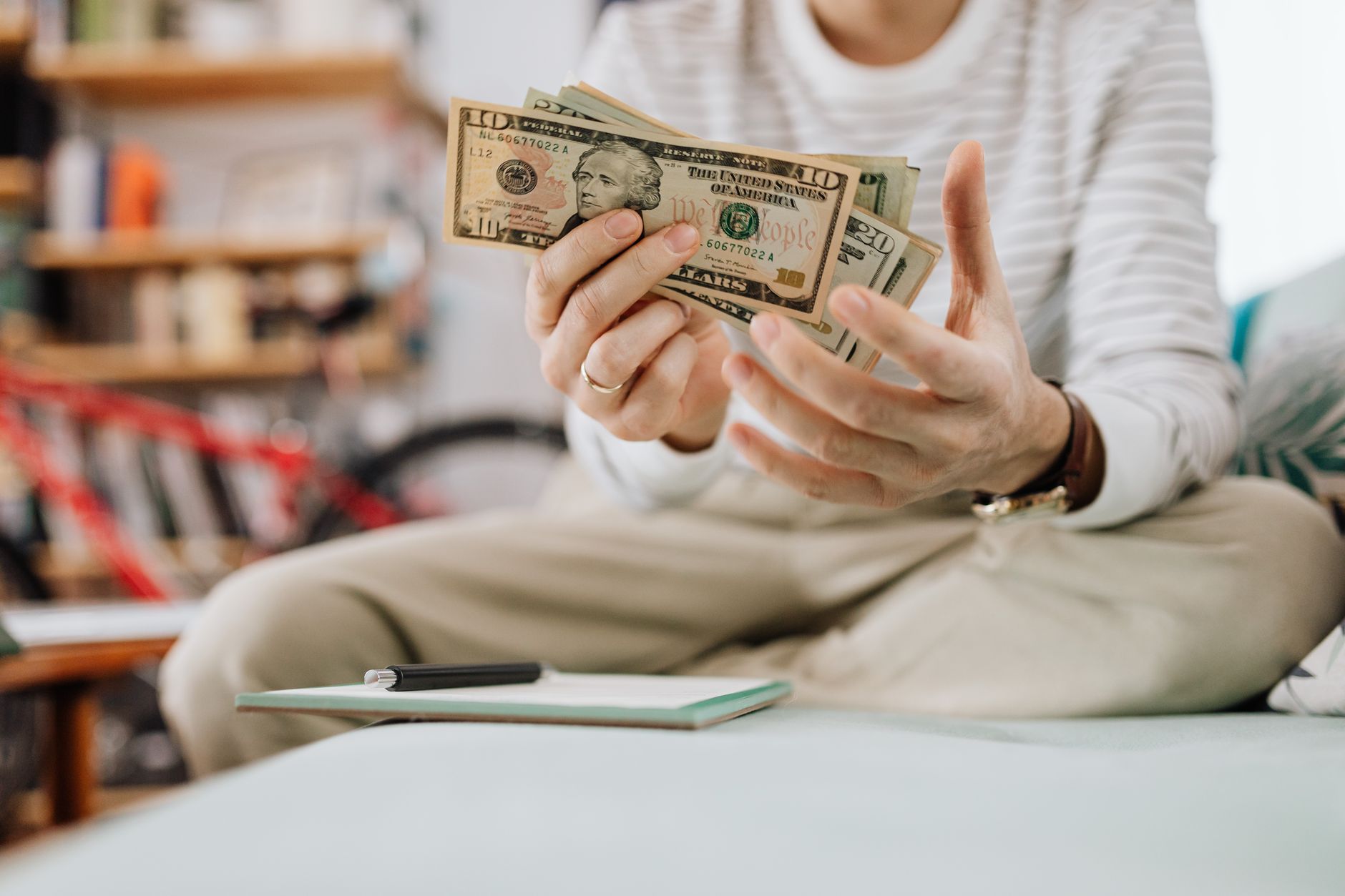 Financial planning materials including charts and income projections