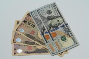 Currency exchange board showing international rates representing dollar weakness and emerging market dynamics