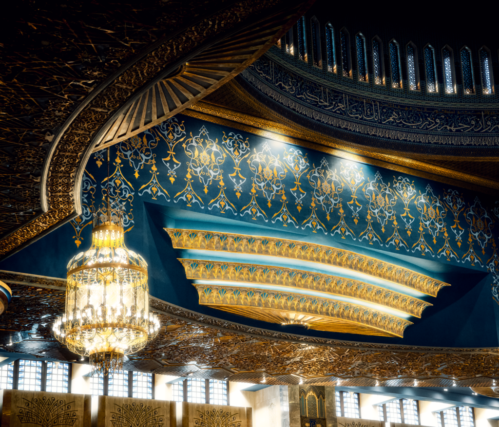 Modern mosque architecture representing Islamic finance principles behind sukuk bonds