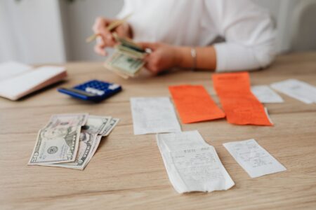 Financial documents and charts representing leveraged debt transactions in private equity
