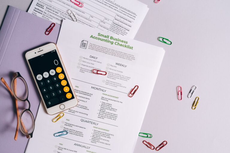Close-up of financial documents and credit agreements on a desk