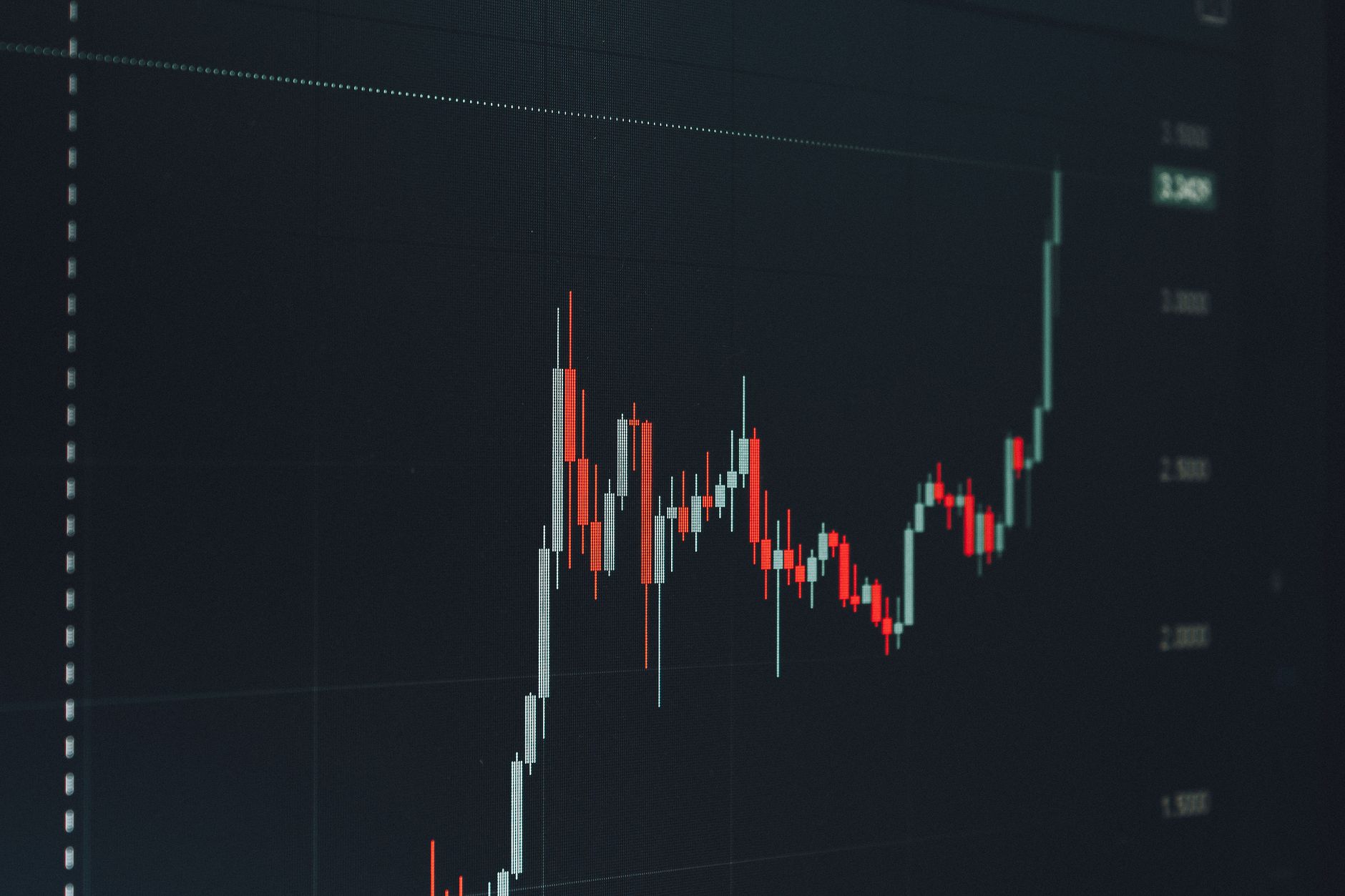 Financial charts and trading data on screens representing bond market activity