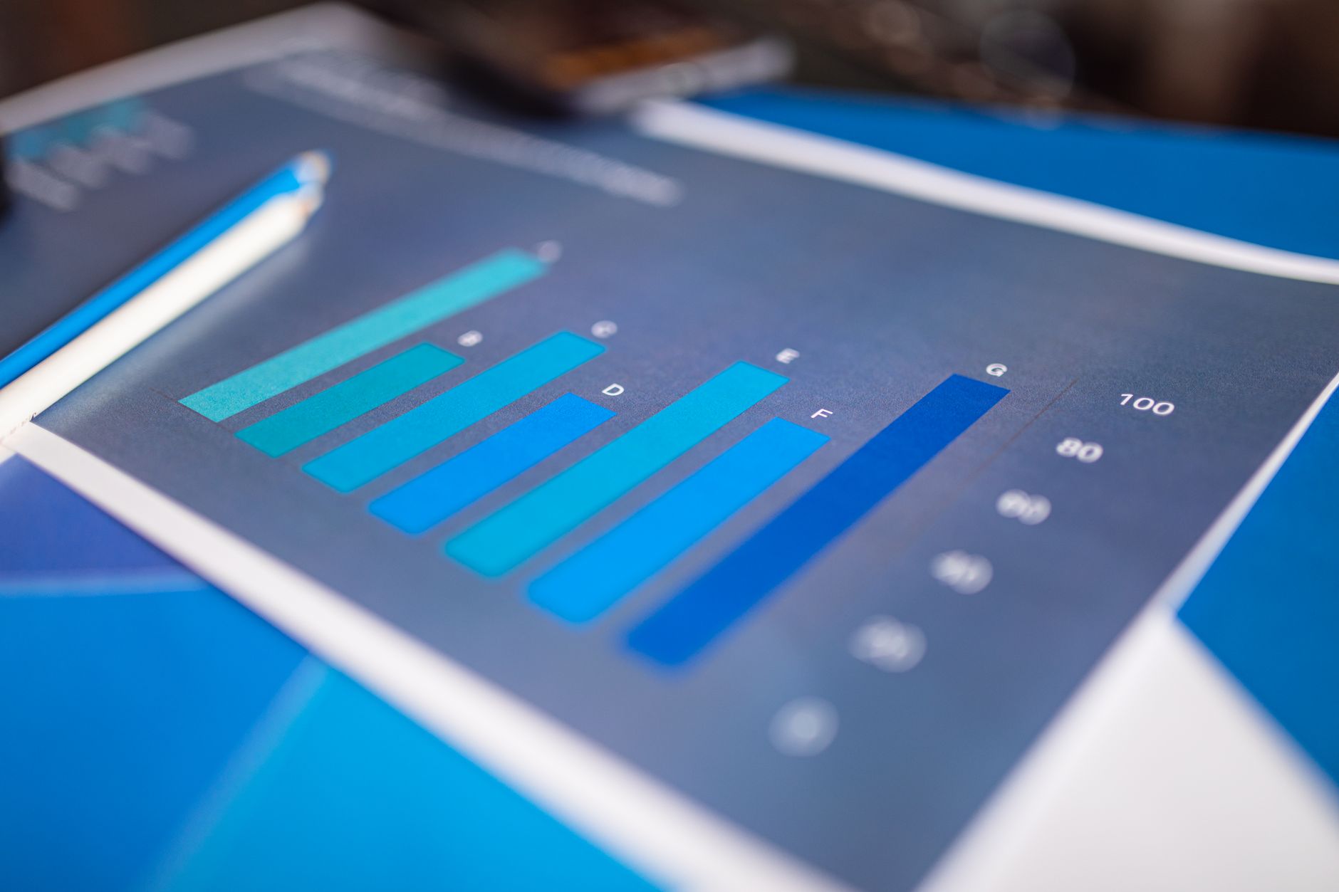 Closeup of financial performance charts showing yield and spread data