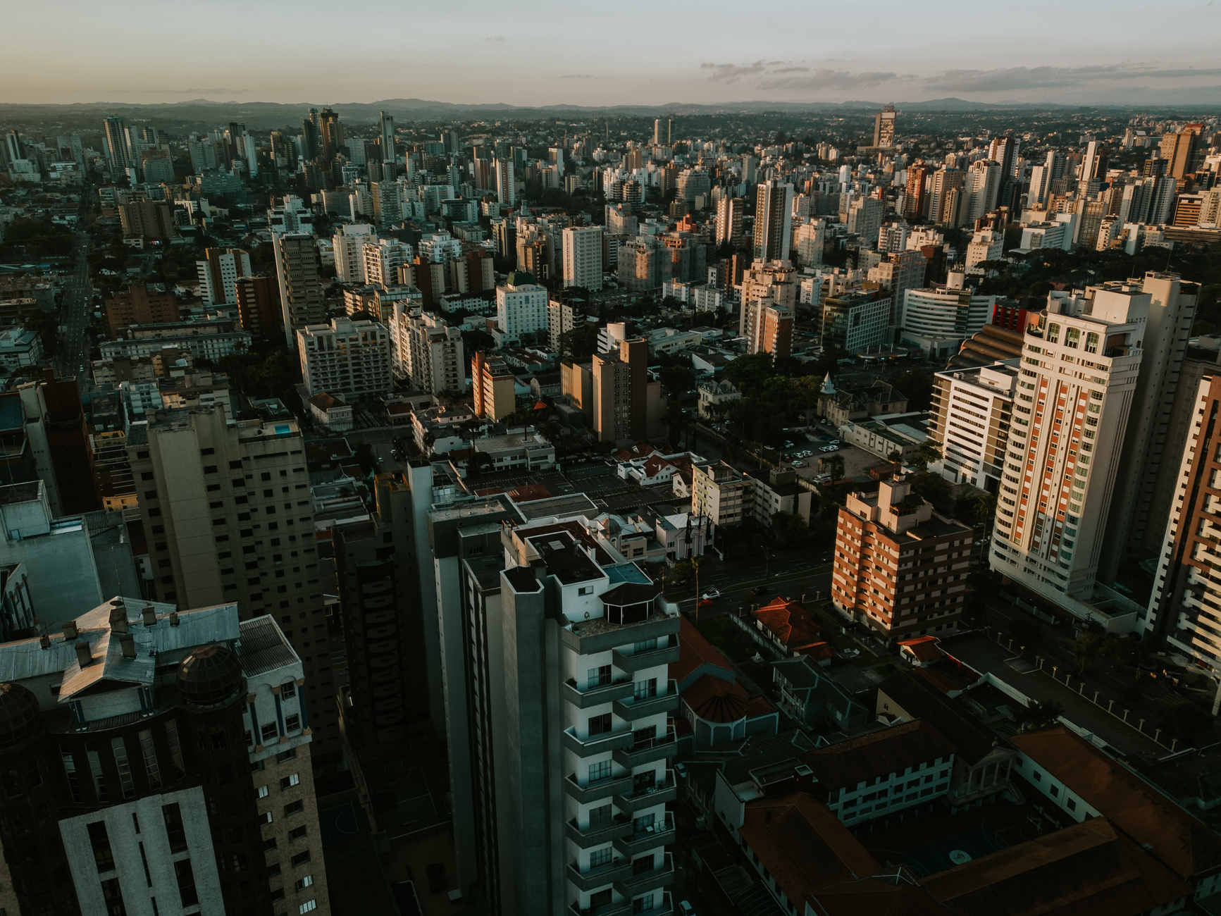 Urban skyline representing economic growth in an emerging market country