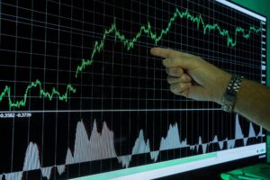 Trader reviewing fixed-income bond market data on a financial terminal