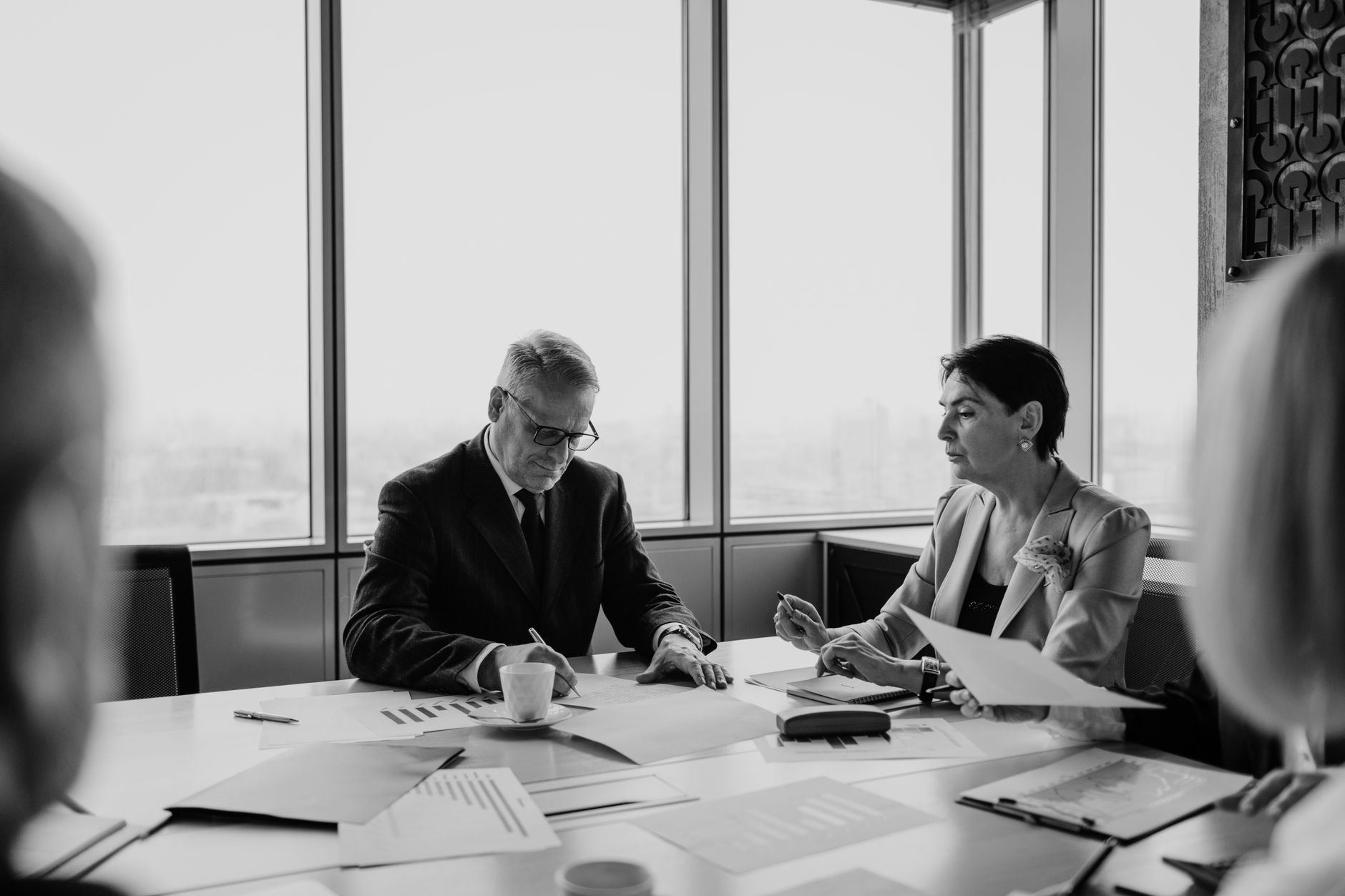 Elegant private wealth management office interior representing ultra-high-net-worth financial planning